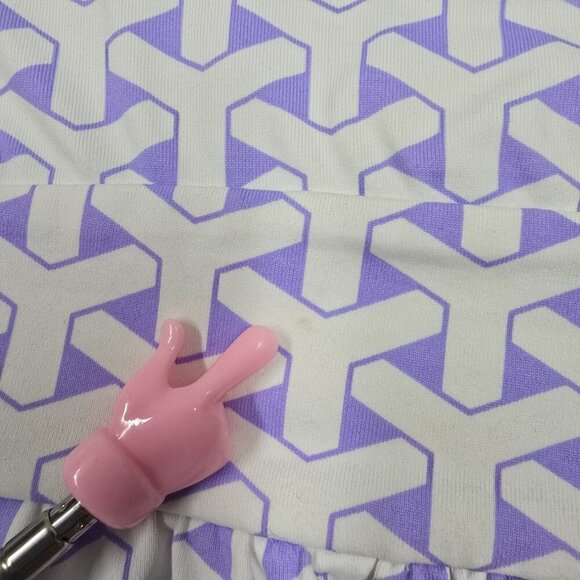 J McLaughlin Catalina Dress XL Purple Geometric Stretch Mini Pocket Travel Ready - Picture 12 of 13